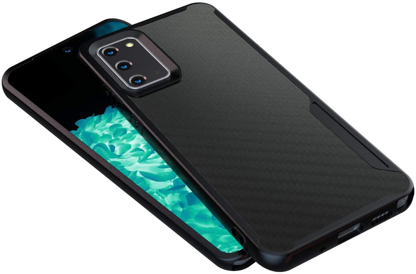 Samsung Galaxy Note 20 Kitoo Carbon Fiber Pattern Case Black
