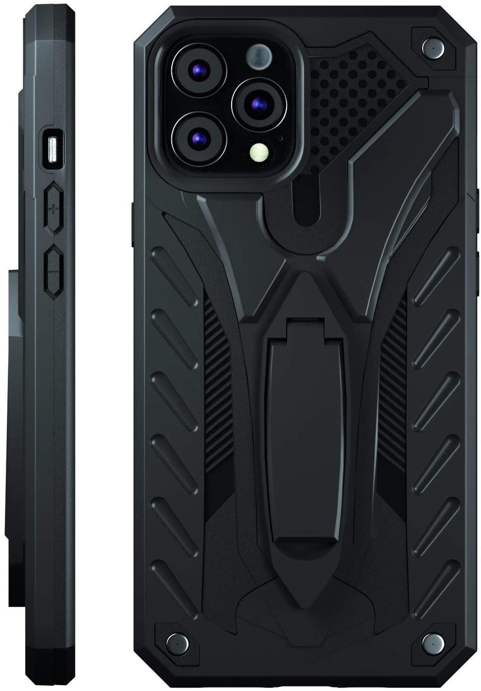 iPhone 12 Pro Max Hard Case with Kickstand Black