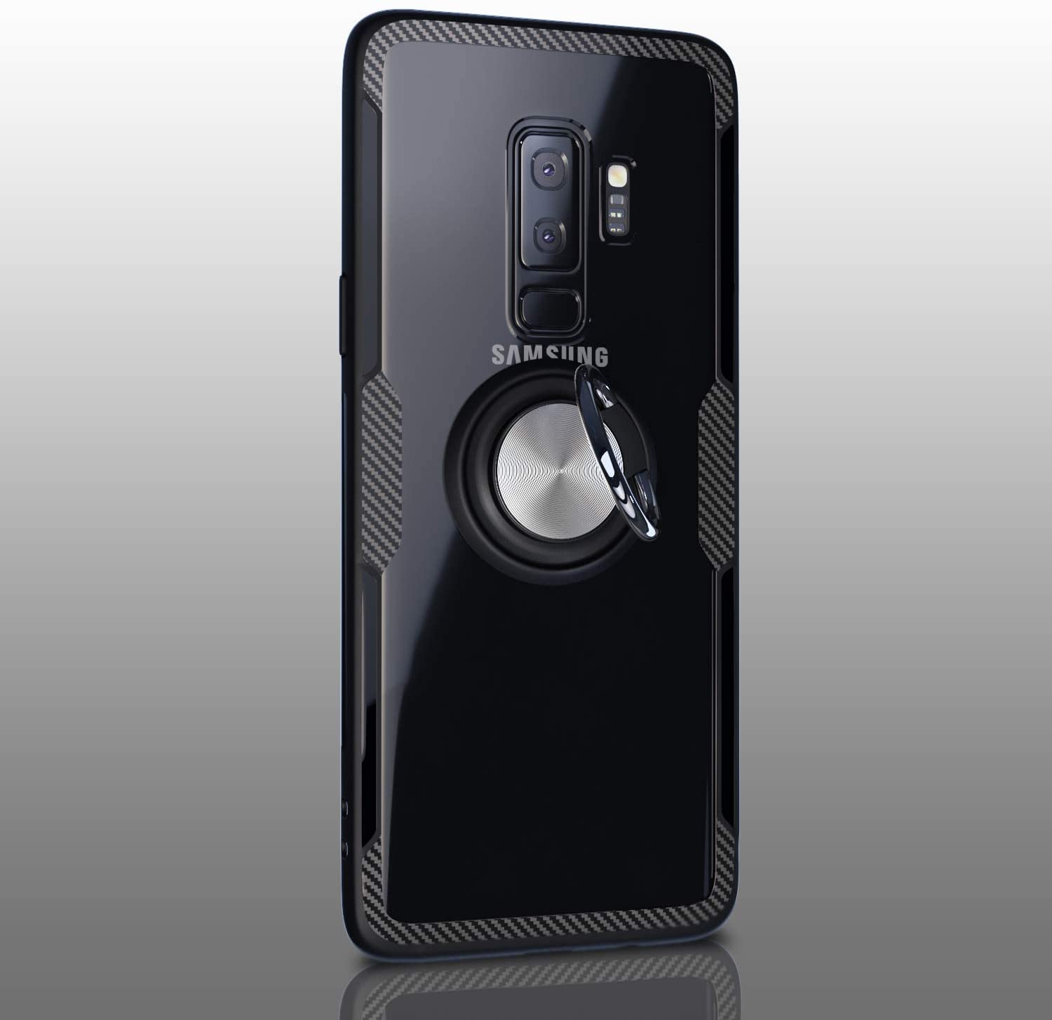 Samsung Galaxy S9+ Case with Ring Holder Black