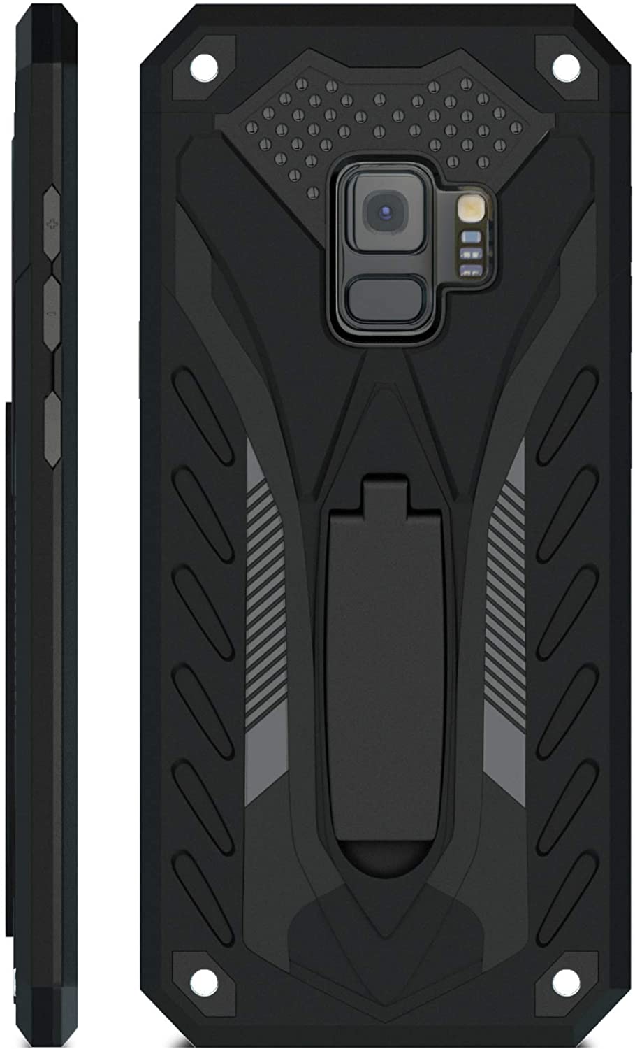 Samsung Galaxy S9 Hard Case with Kickstand Black