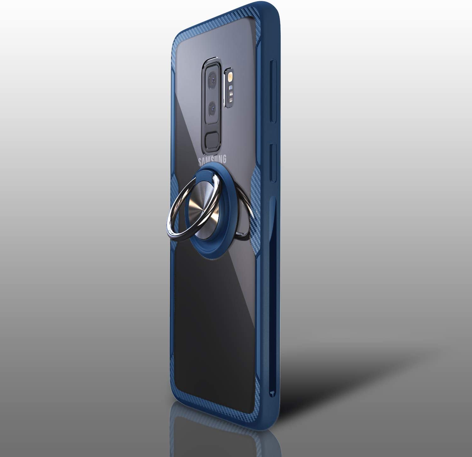 Samsung Galaxy S9+ Case with Ring Holder Blue