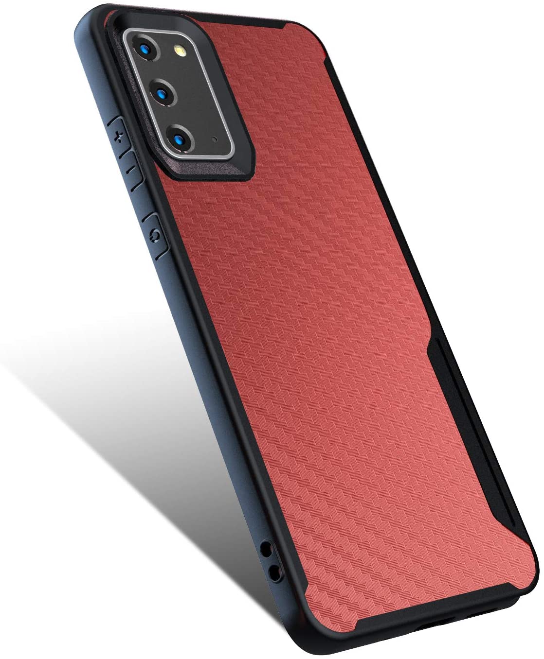 Samsung Galaxy Note 20 Kitoo Carbon Fiber Pattern Case Red