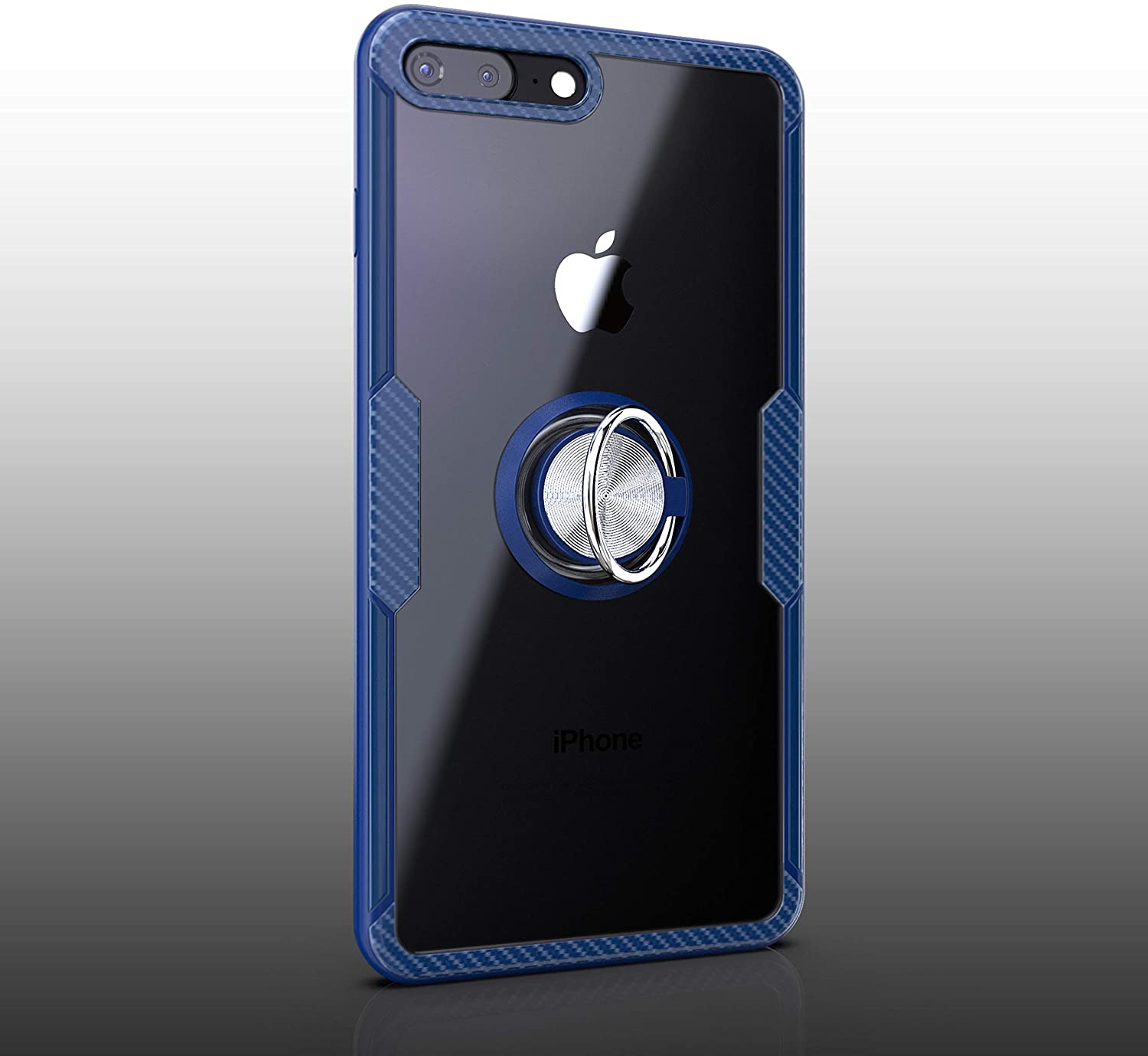 iPhone 7 Plus / iPhone 8 Plus Case with Ring Holder Blue