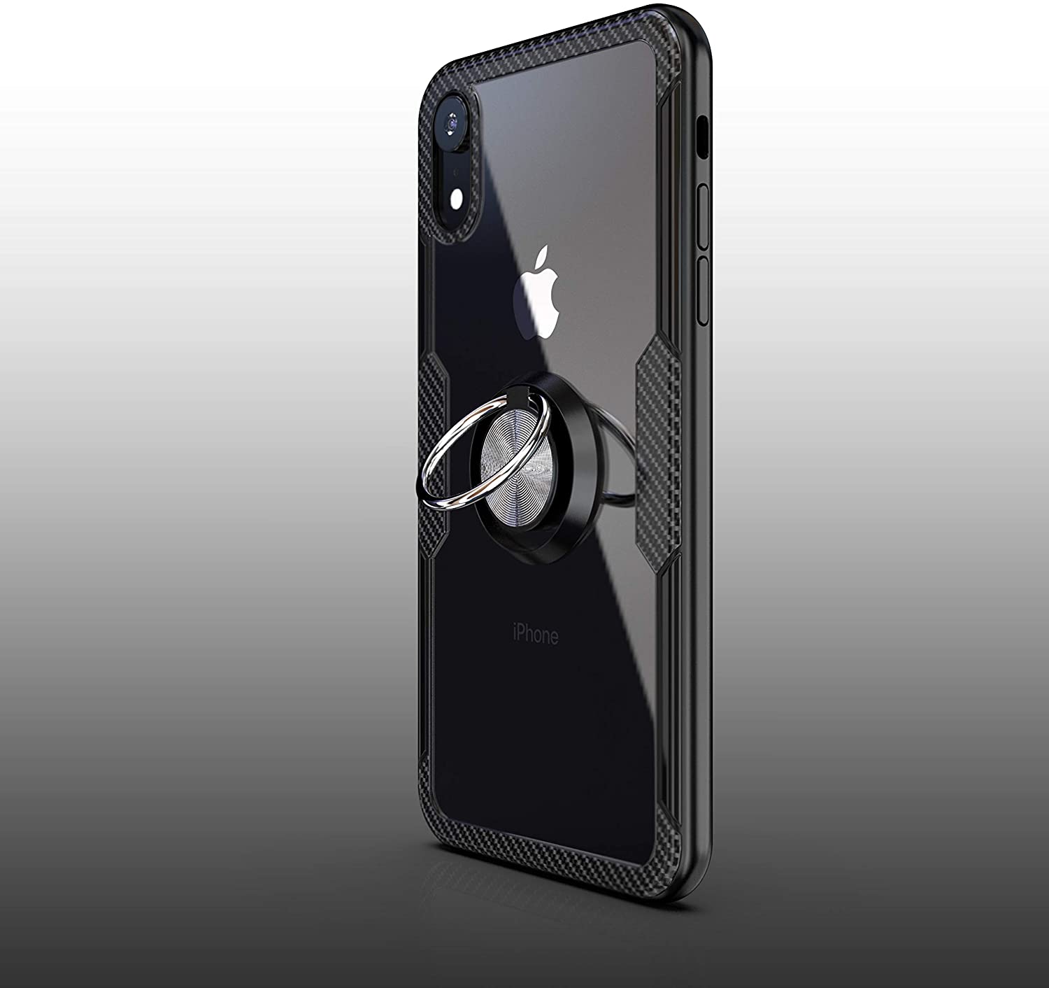 iPhone Xr Case with Ring Holder Black