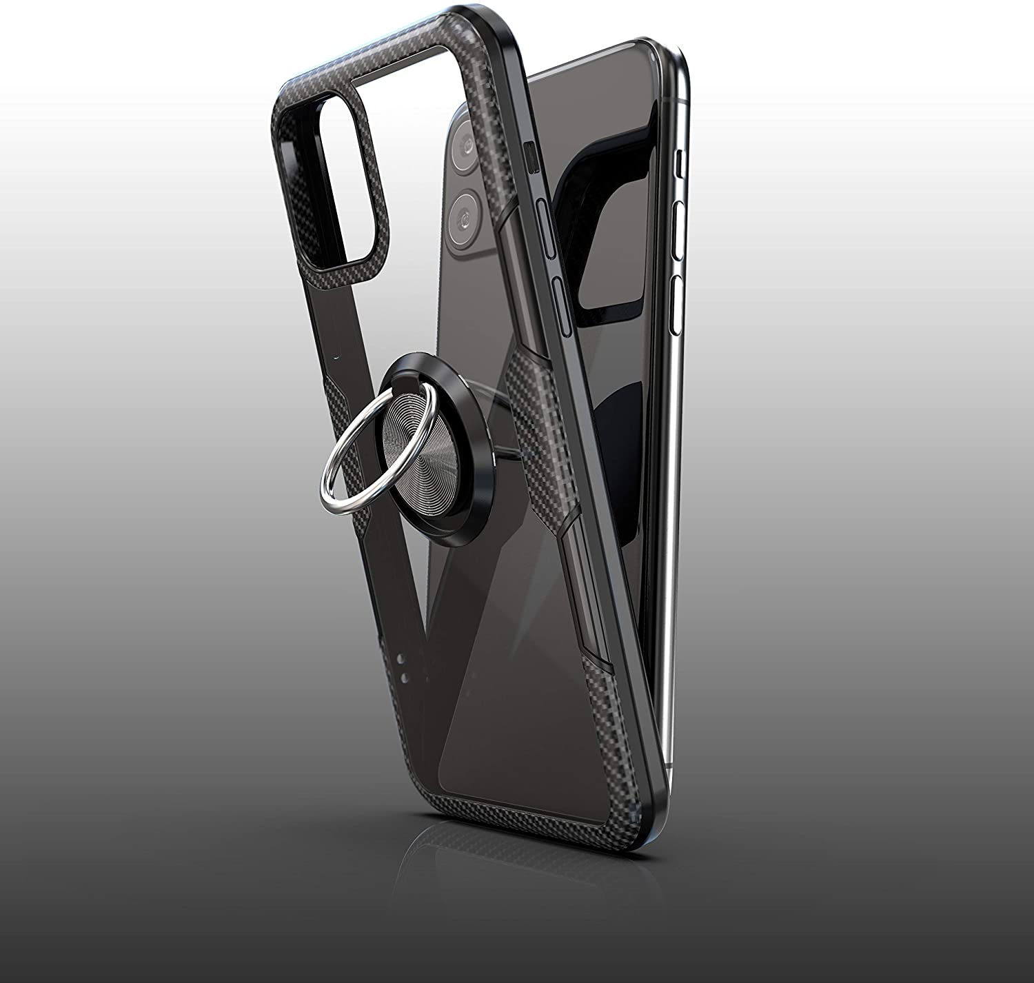 iPhone 11 Pro Max Case with Ring Holder Black