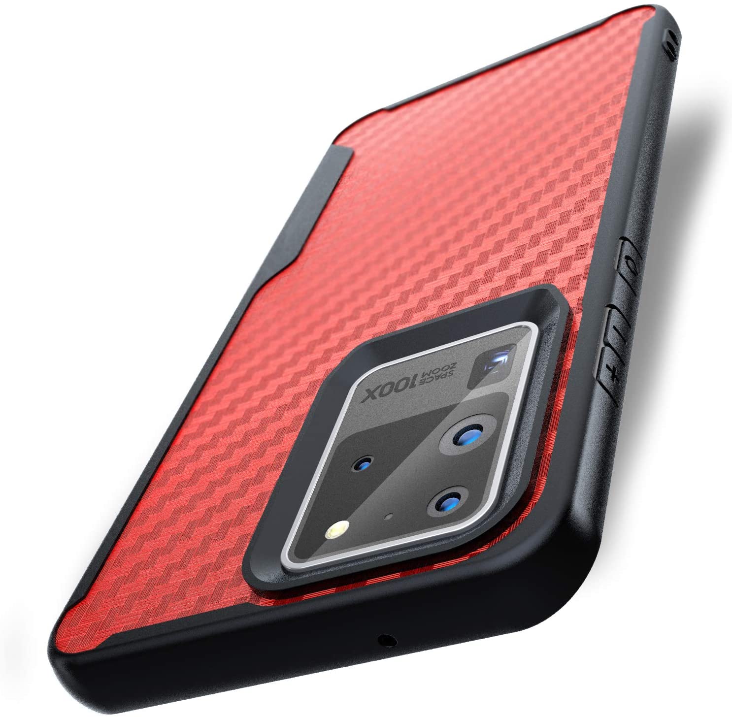 Samsung Galaxy S20 Ultra Kitoo Carbon Fiber Pattern Case Red