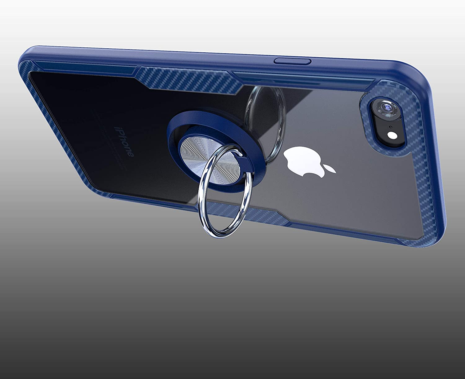iPhone 7 / iPhone 8 Case with Ring Holder Blue