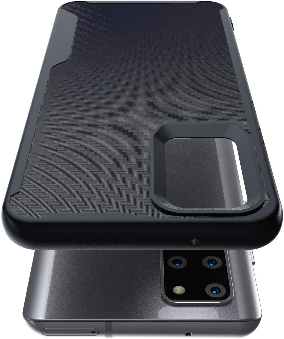 Samsung Galaxy S20 Plus Kitoo Carbon Fiber Pattern Case Black