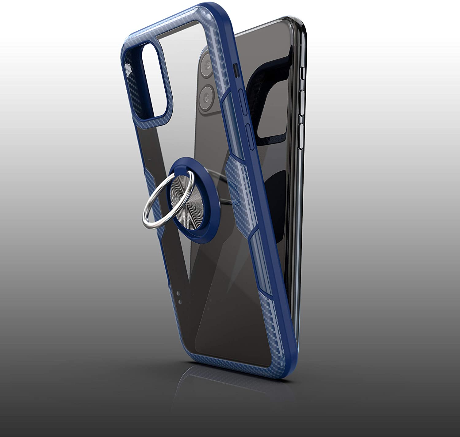 iPhone 11 Pro Max Case with Ring Holder Blue