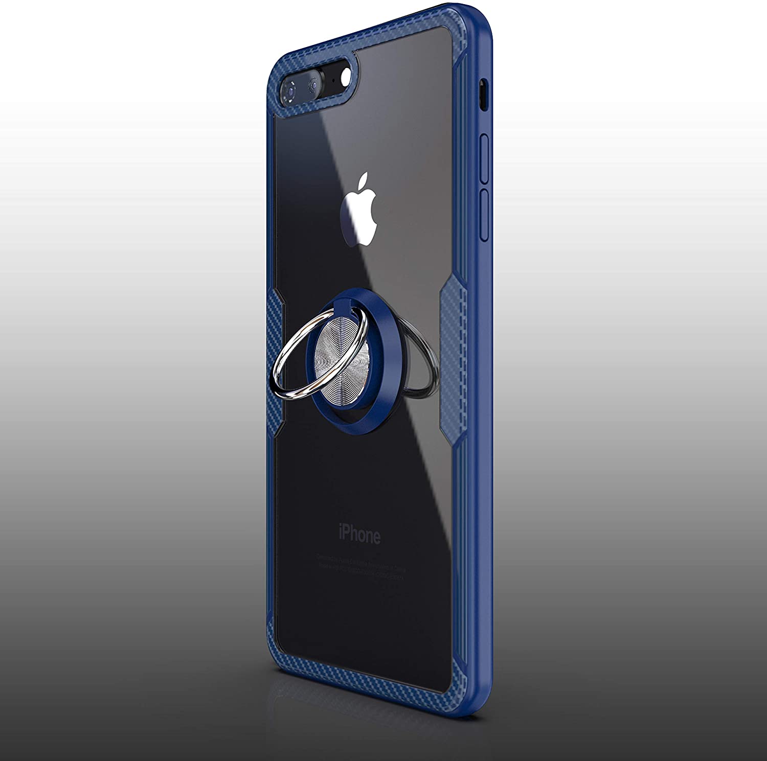 iPhone 7 Plus / iPhone 8 Plus Case with Ring Holder Blue