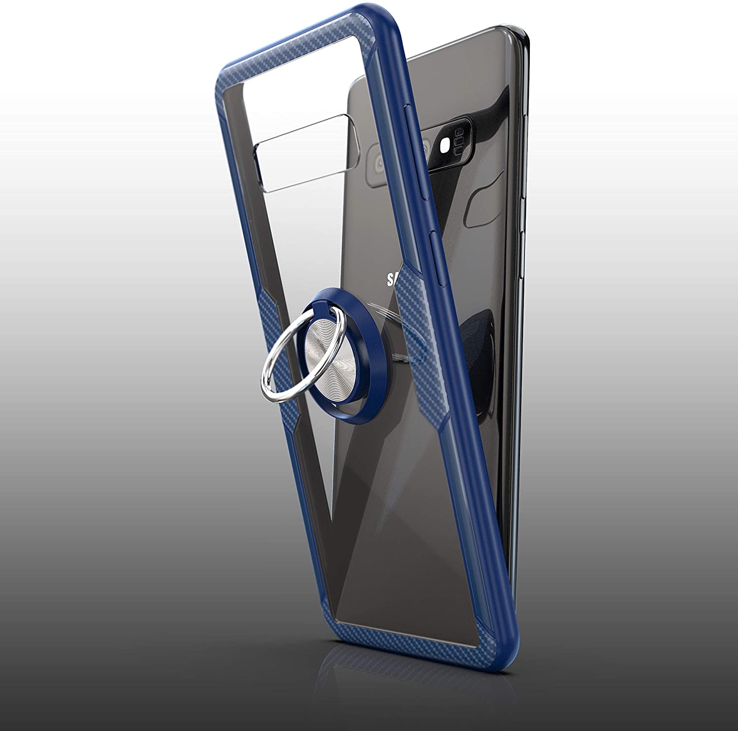 Samsung Galaxy S10+ Case with Ring Holder Blue