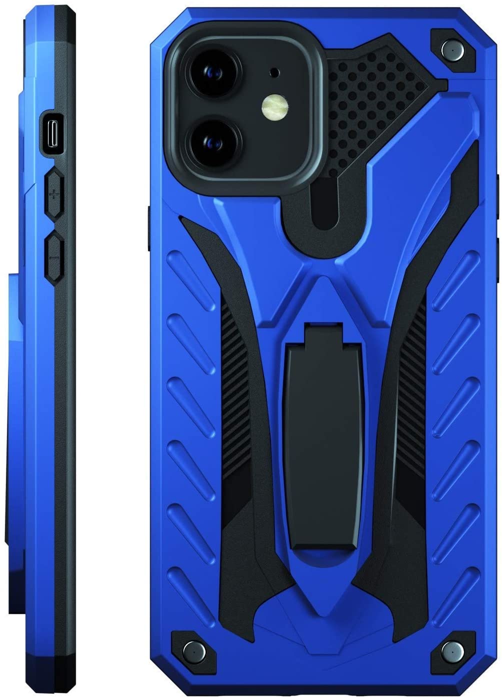 iPhone 12 / iPhone 12 Pro Hard Case with Kickstand Blue