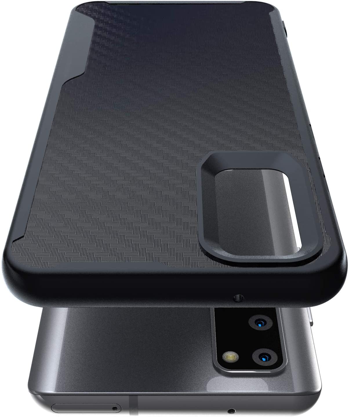 Samsung Galaxy S20 Kitoo Carbon Fiber Pattern Case Black