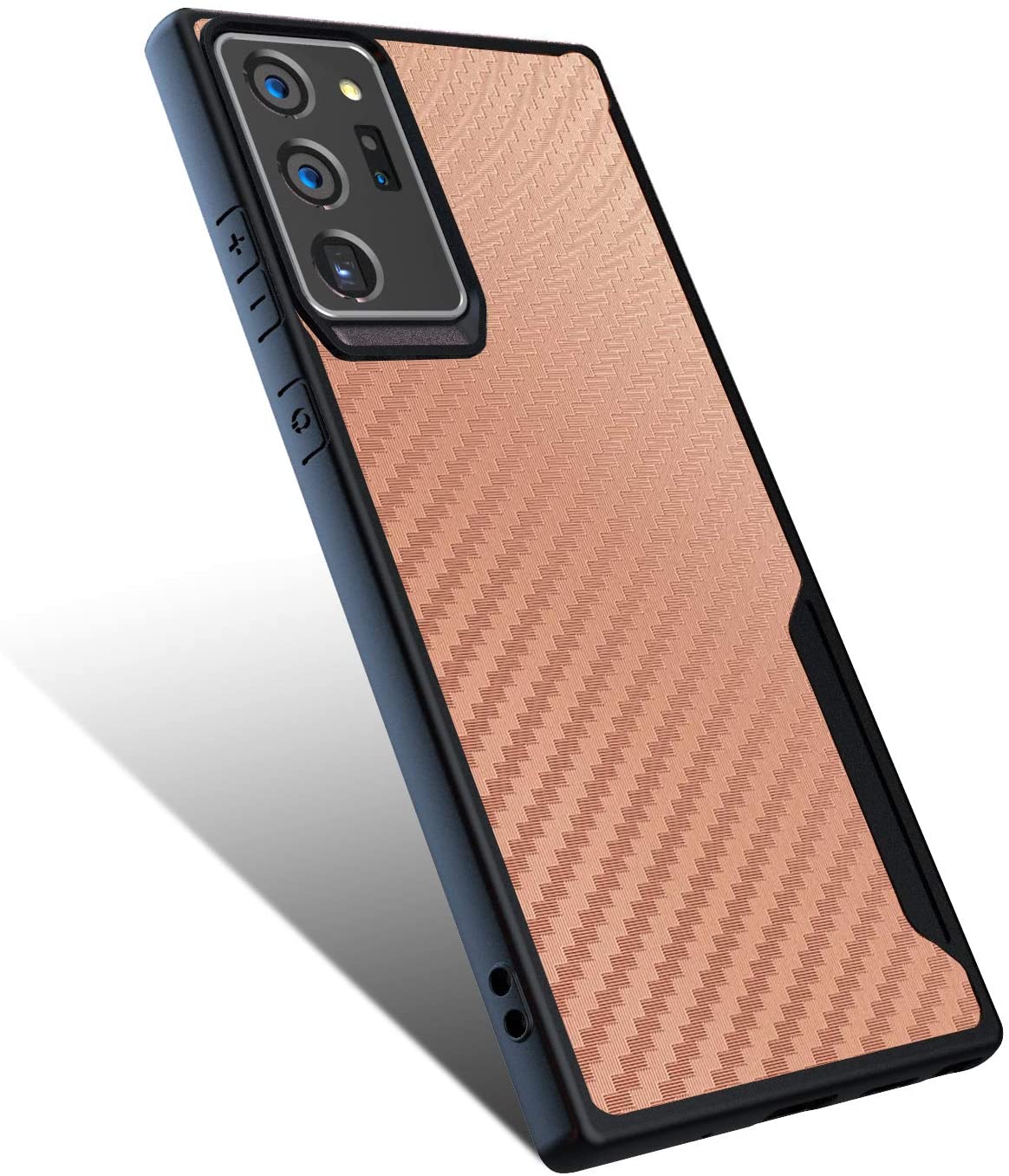 Samsung Galaxy Note 20 Ultra Kitoo Carbon Fiber Pattern Case Rose Gold