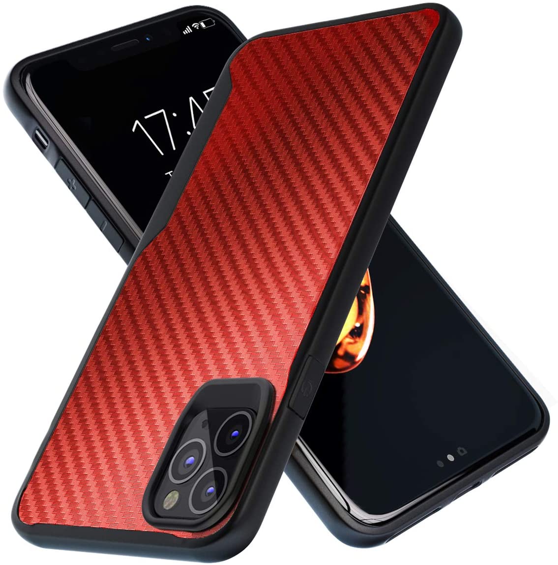 iPhone 11 Pro Max Kitoo Carbon Fiber Pattern Case Red