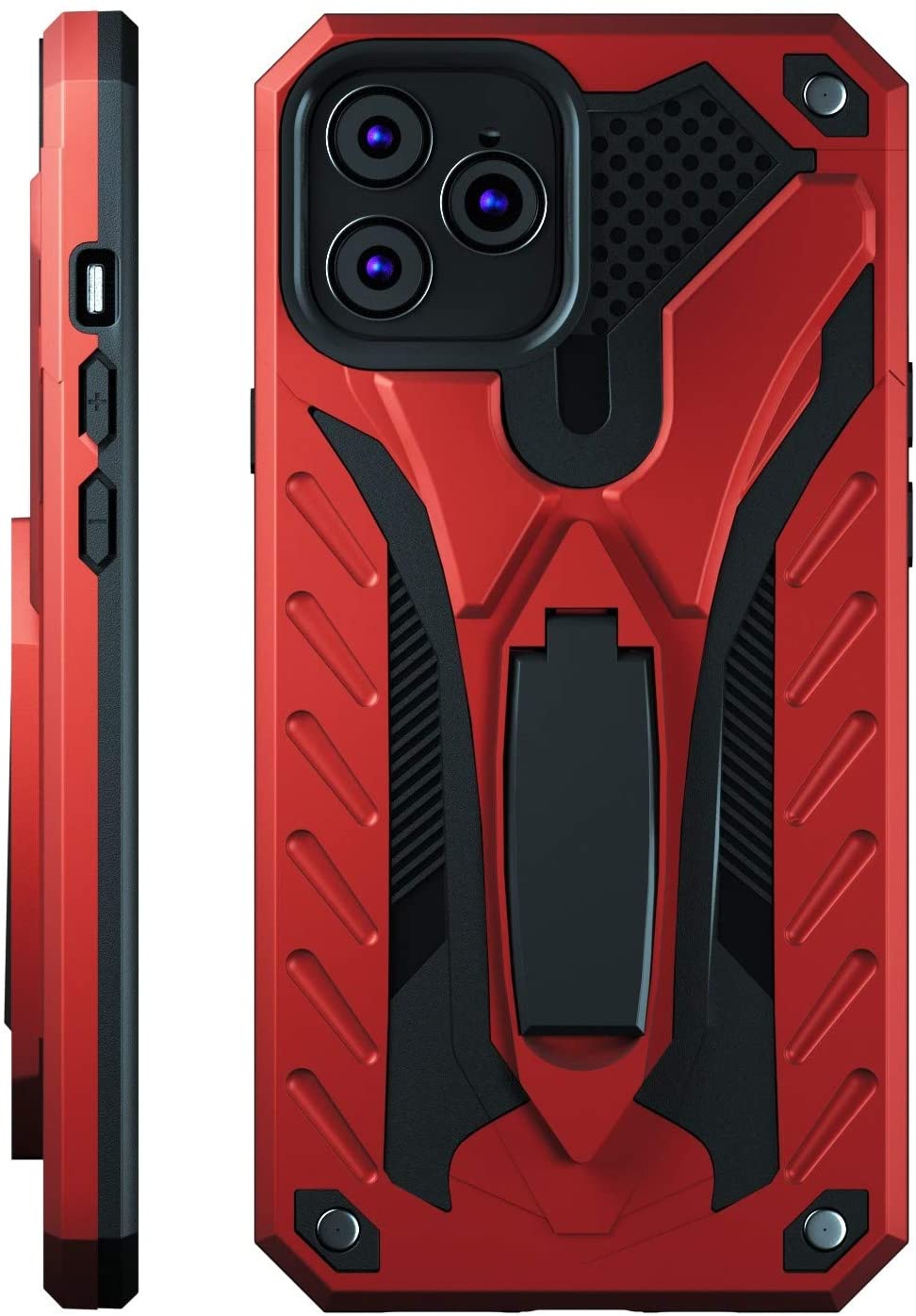 iPhone 12 Pro Max Hard Case with Kickstand Red