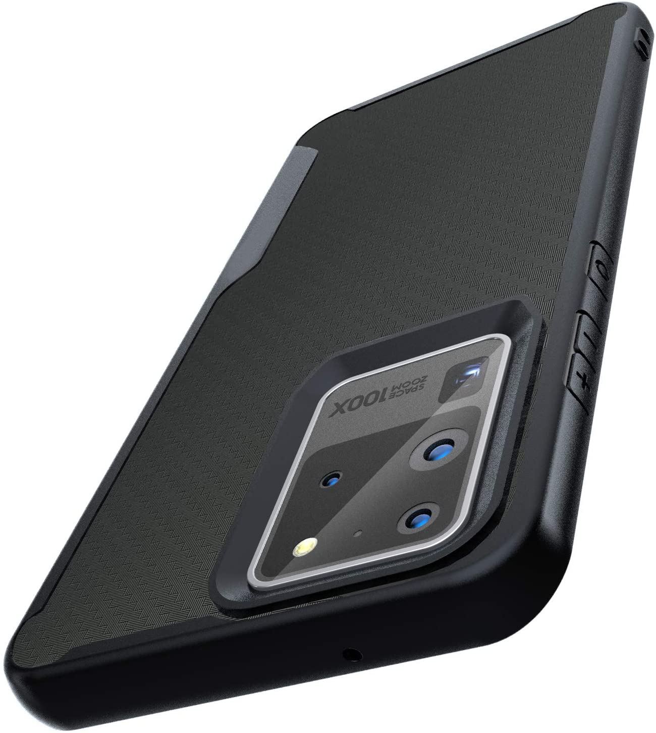 Samsung Galaxy S20 Ultra Kitoo Carbon Fiber Pattern Case Black