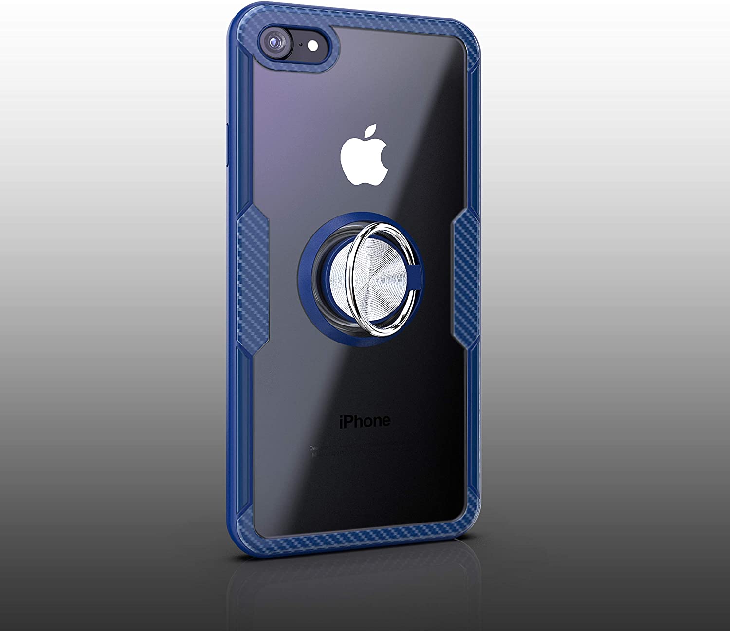 iPhone 7 / iPhone 8 Case with Ring Holder Blue