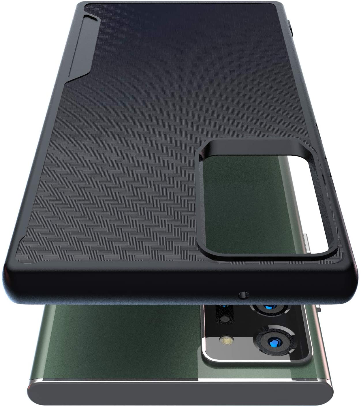 Samsung Galaxy Note 20 Ultra Kitoo Carbon Fiber Pattern Case Black