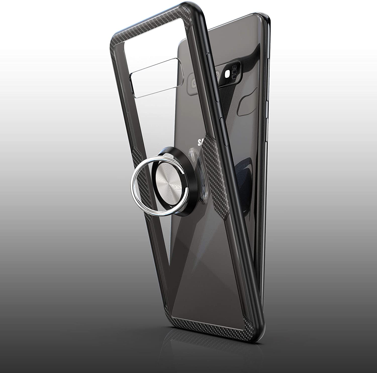 Samsung Galaxy S10+ Case with Ring Holder Black