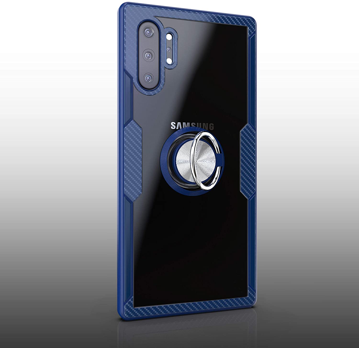 Samsung Galaxy Note 10+ Case with Ring Holder Blue
