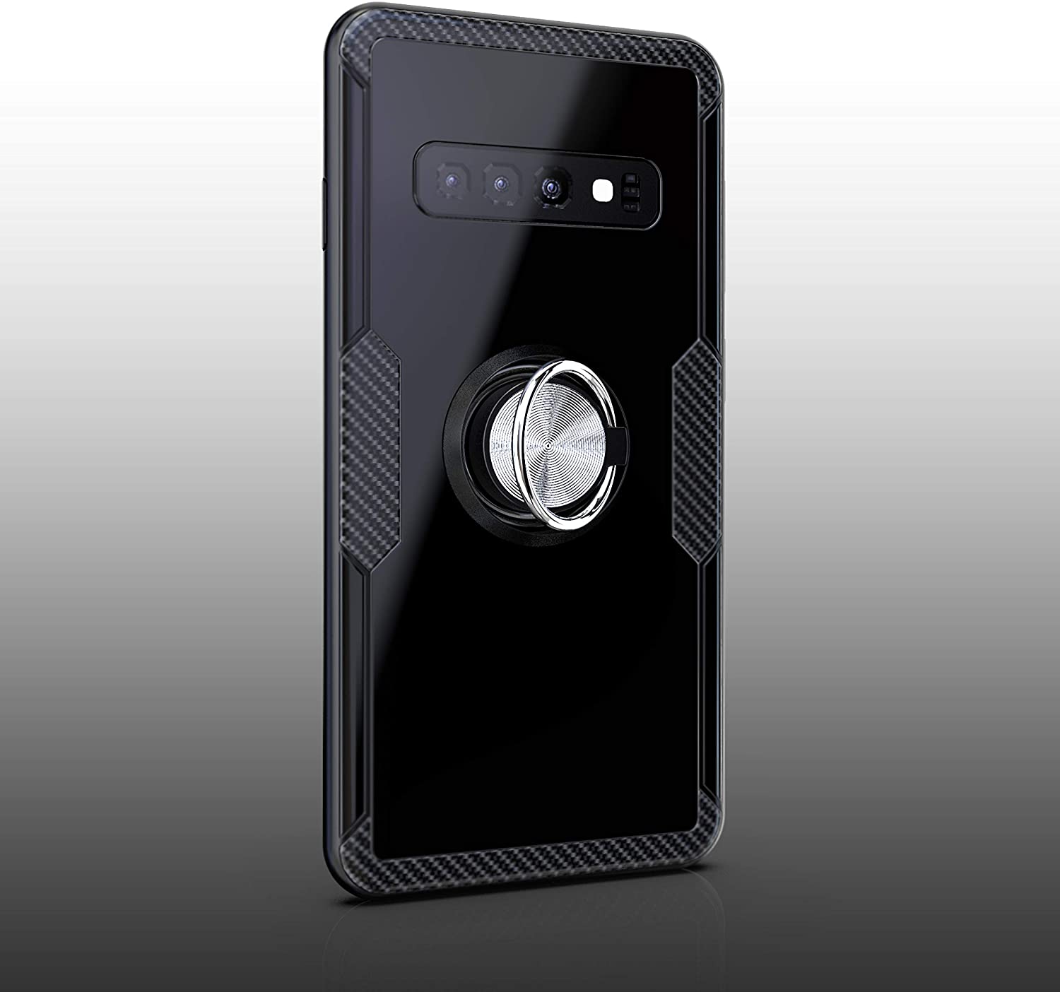 Samsung Galaxy S10 Case with Ring Holder Black