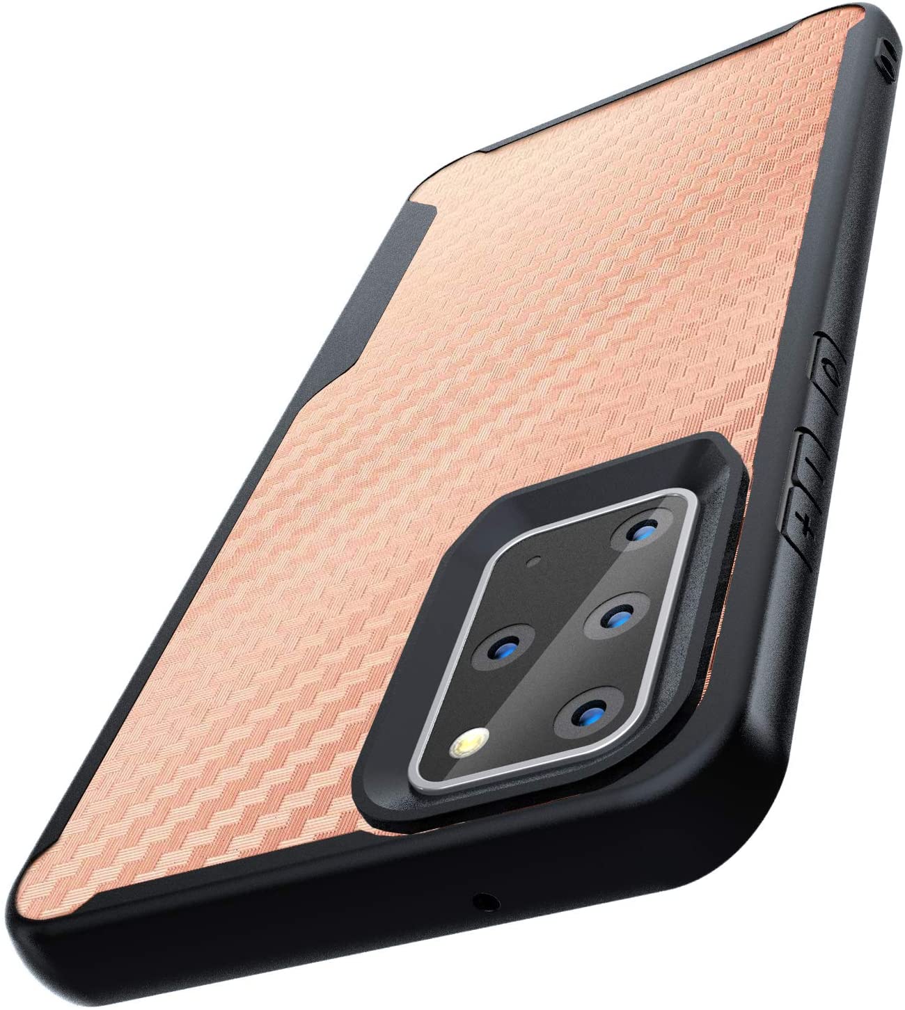 Samsung Galaxy S20 Plus Kitoo Carbon Fiber Pattern Case Rose Gold