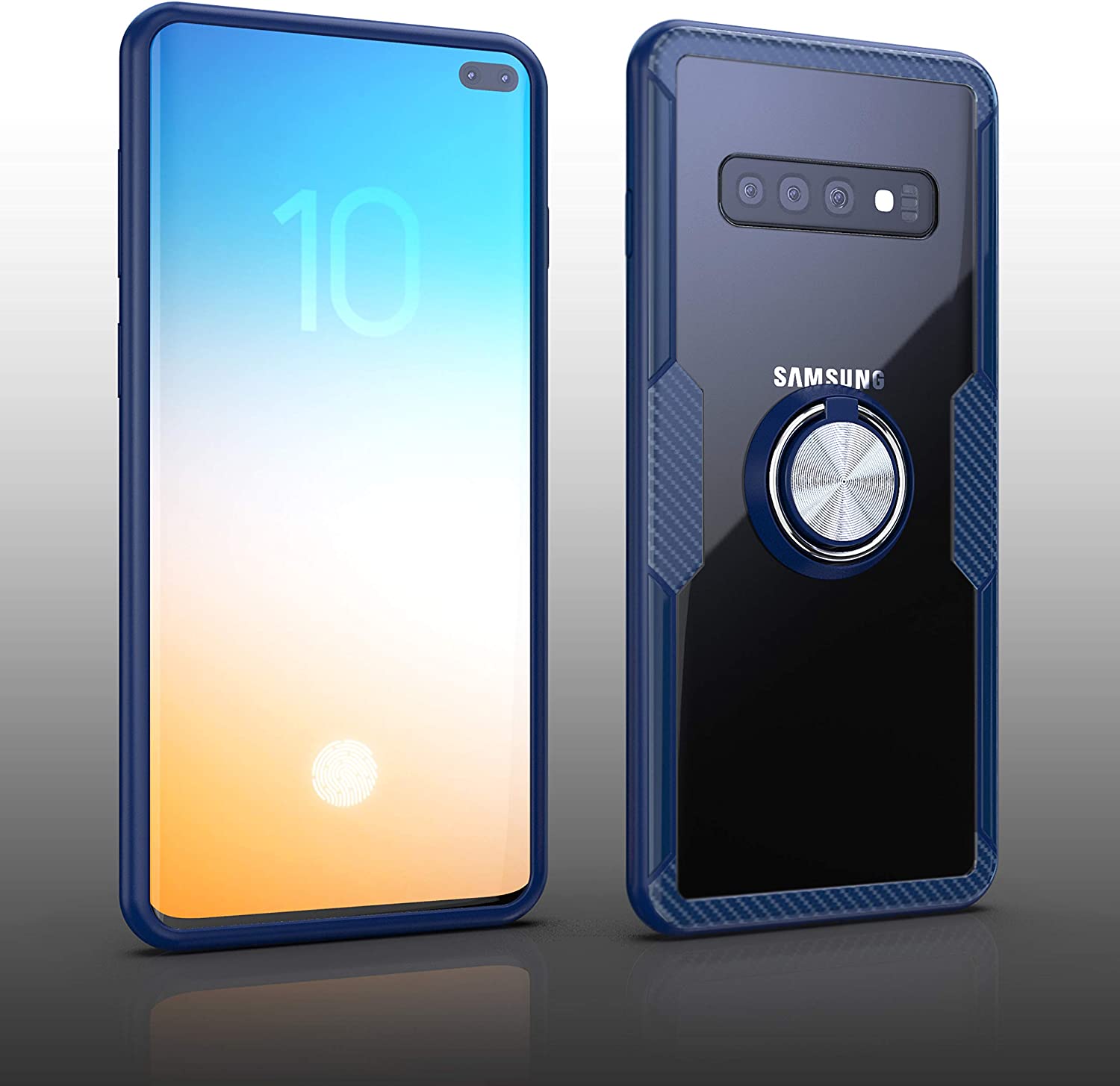 Samsung Galaxy S10+ Case with Ring Holder Blue