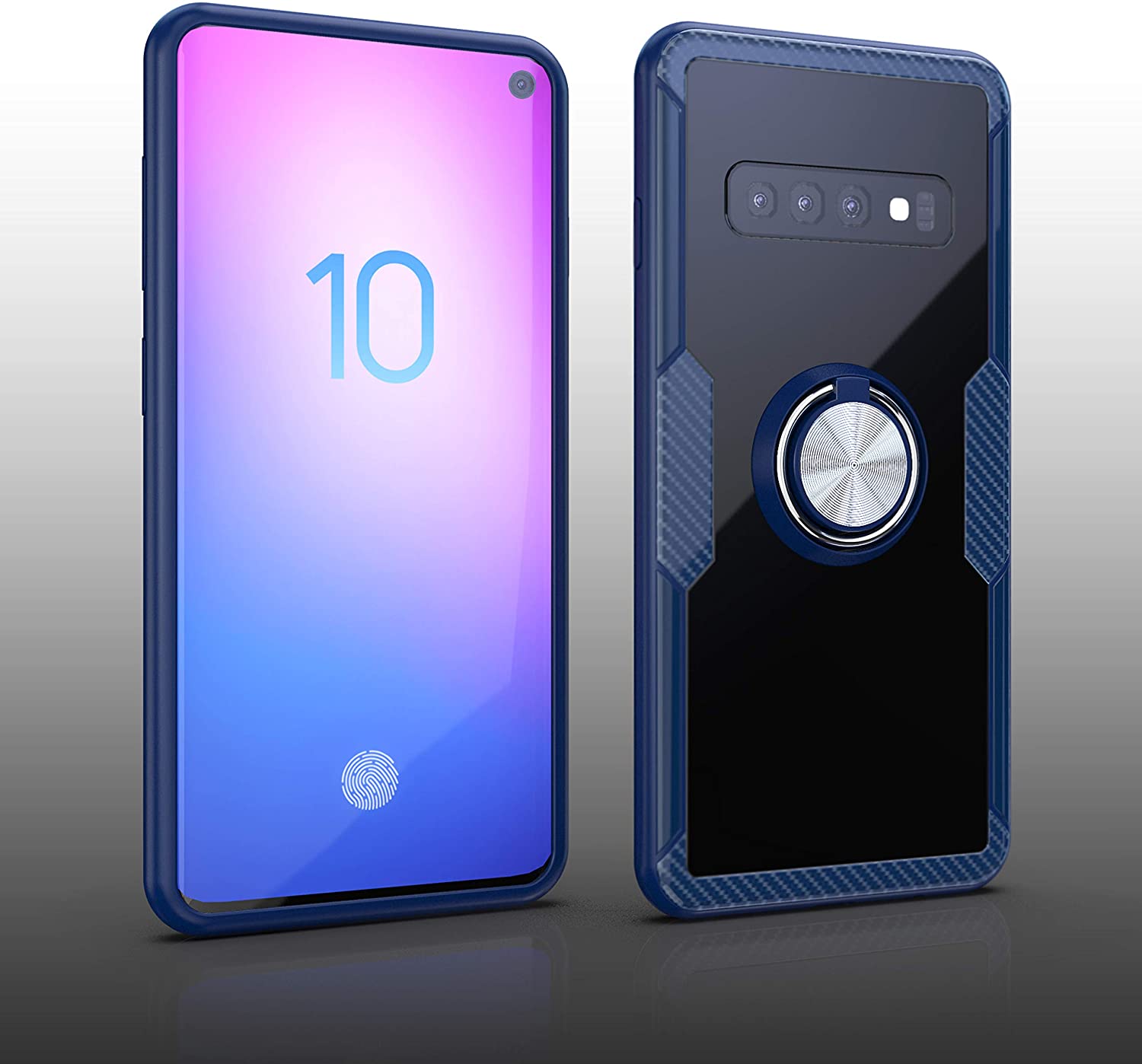 Samsung Galaxy S10 Case with Ring Holder Blue