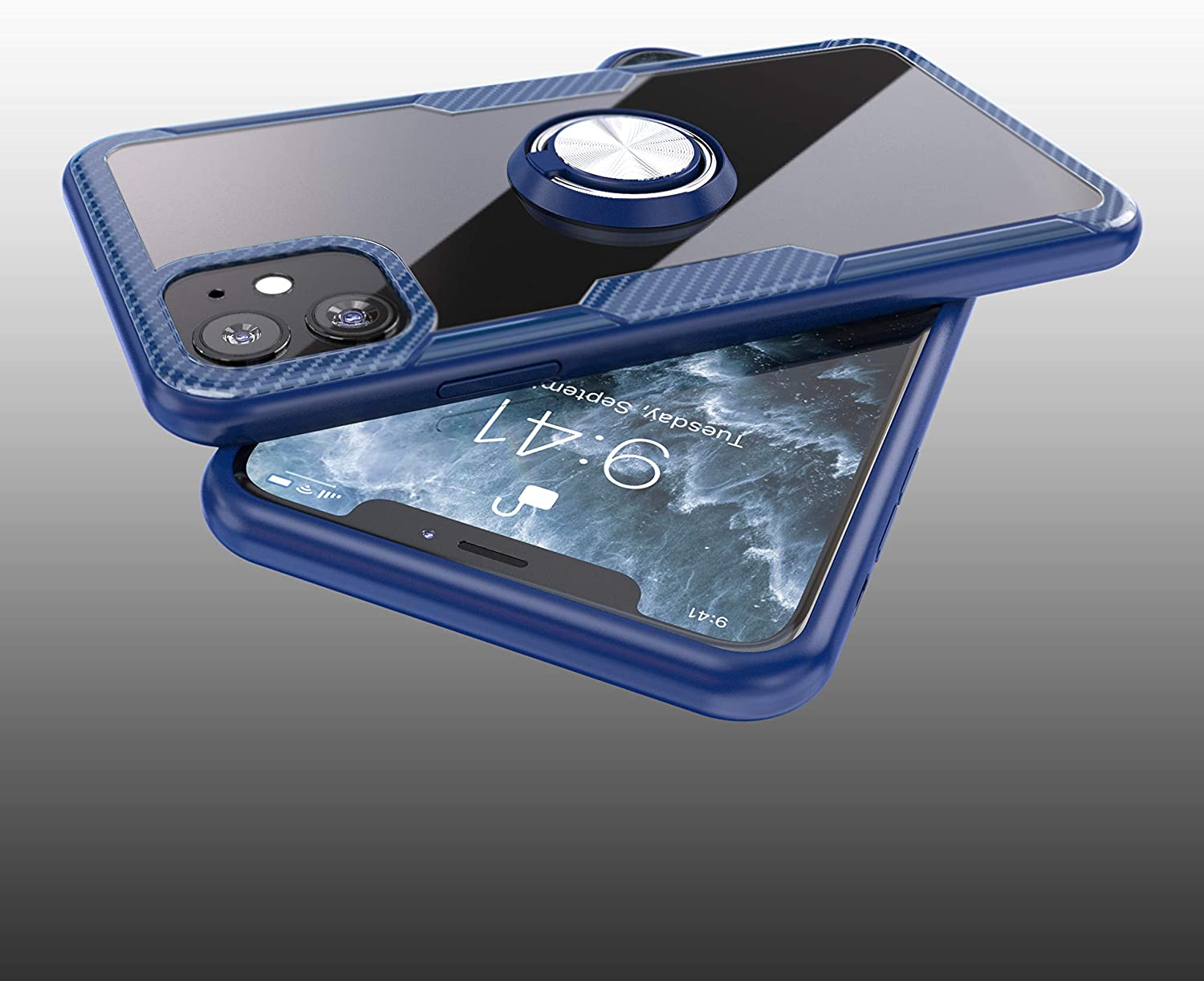 iPhone 11 Case with Ring Holder Blue