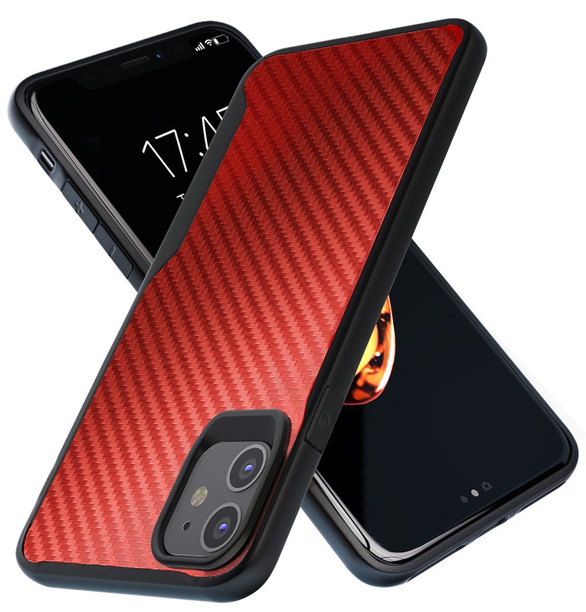 iPhone 11 Kitoo Carbon Fiber Pattern Case Red