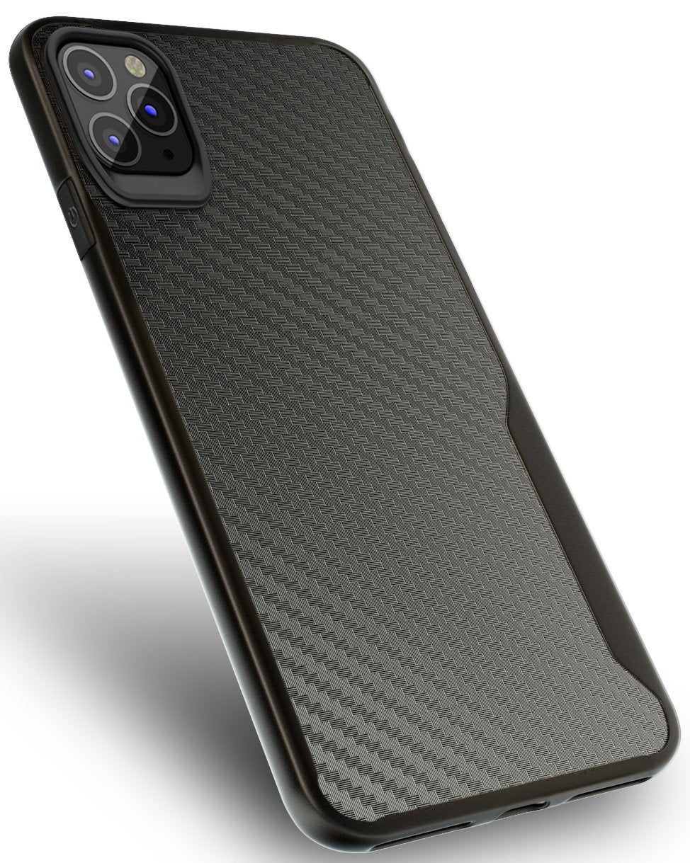 iPhone 11 Pro Max Kitoo Carbon Fiber Pattern Case Black