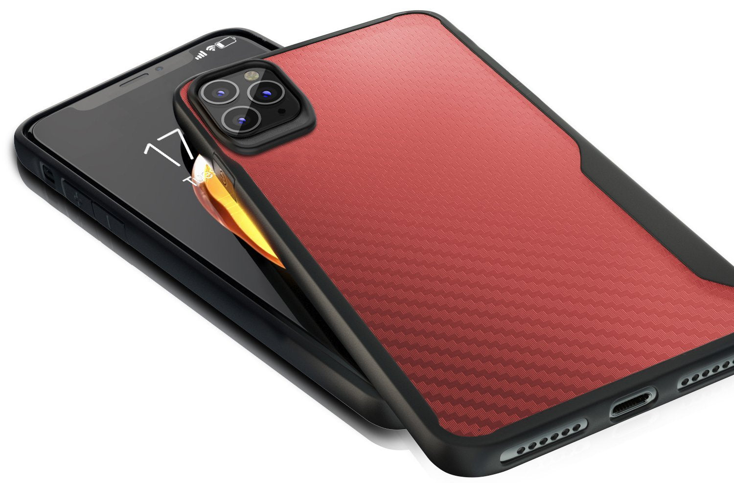 iPhone 11 Pro Kitoo Carbon Fiber Pattern Case Red