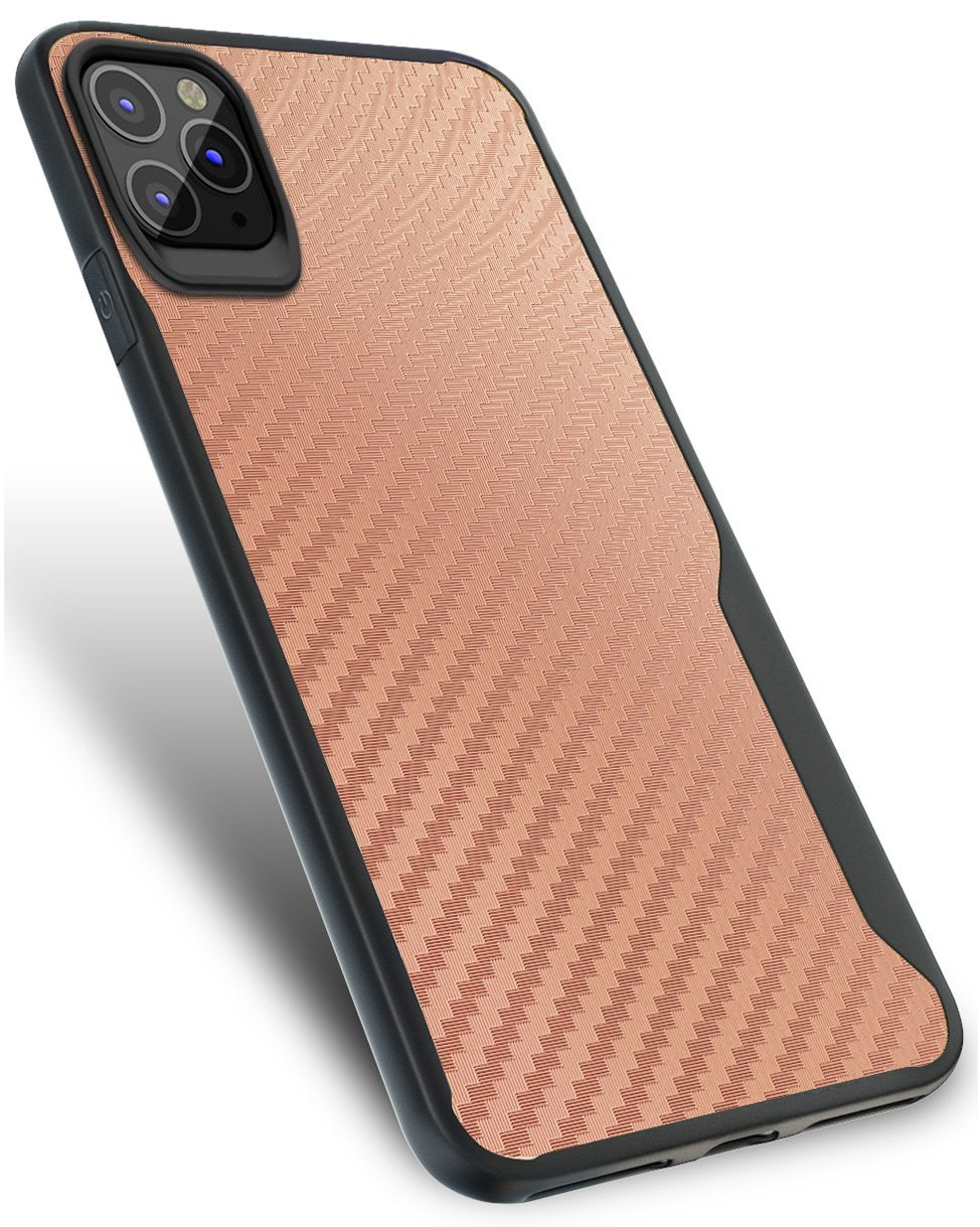 iPhone 11 Pro Kitoo Carbon Fiber Pattern Case Rose Gold