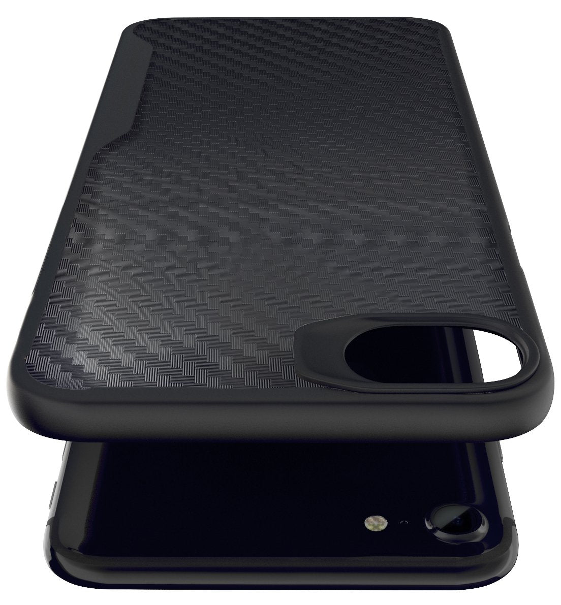 iPhone 7 / iPhone 8 Kitoo Carbon Fiber Pattern Case Black