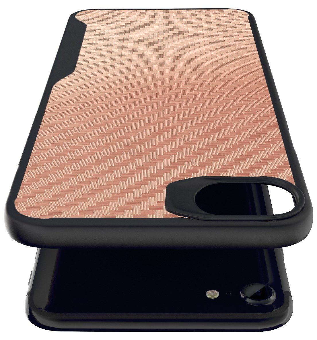iPhone 7 / iPhone 8 Kitoo Carbon Fiber Pattern Case Gold