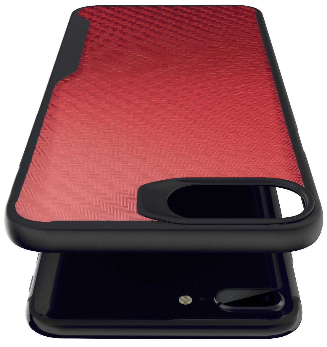 iPhone 7 Plus / iPhone 8 Plus Kitoo Carbon Fiber Pattern Case Red