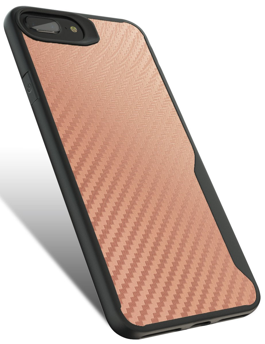 iPhone 7 Plus / iPhone 8 Plus Kitoo Carbon Fiber Pattern Case Rose Gold