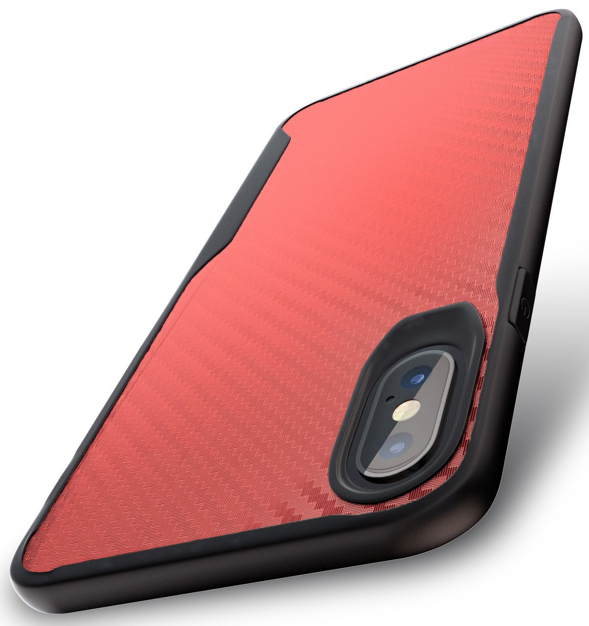 iPhone X / iPhone Xs Kitoo Carbon Fiber Pattern Case Red