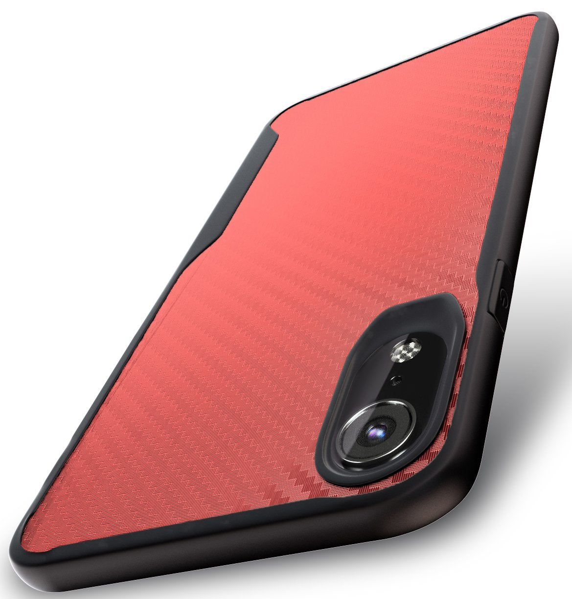 iPhone Xr Kitoo Carbon Fiber Pattern Case Red