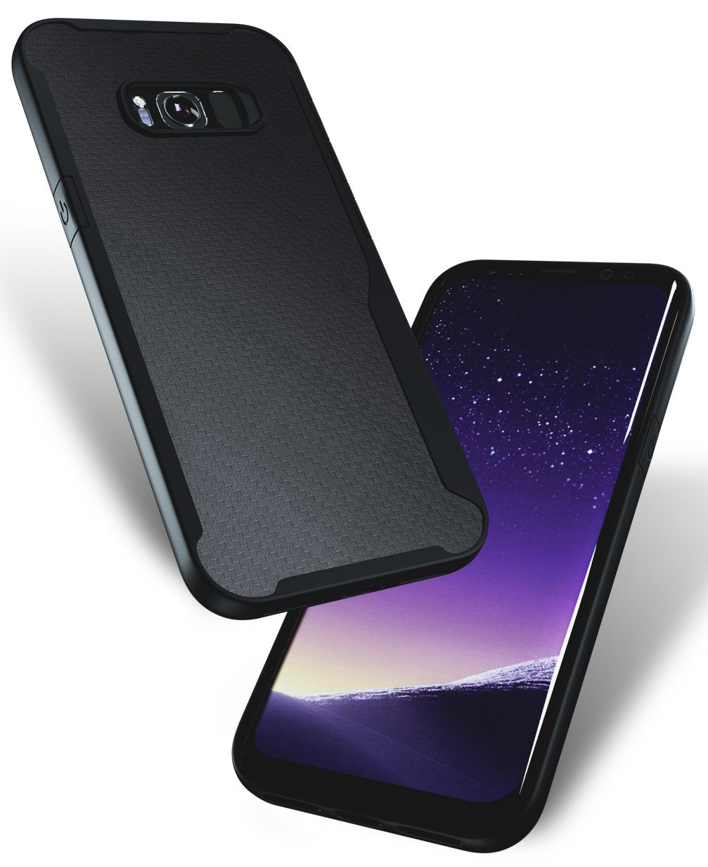 Samsung Galaxy S8+ Kitoo Carbon Fiber Pattern Case Black