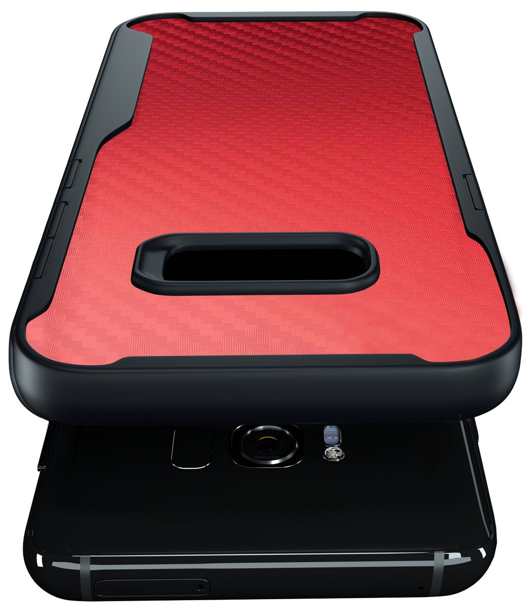 Samsung Galaxy S8 Kitoo Carbon Fiber Pattern Case Red