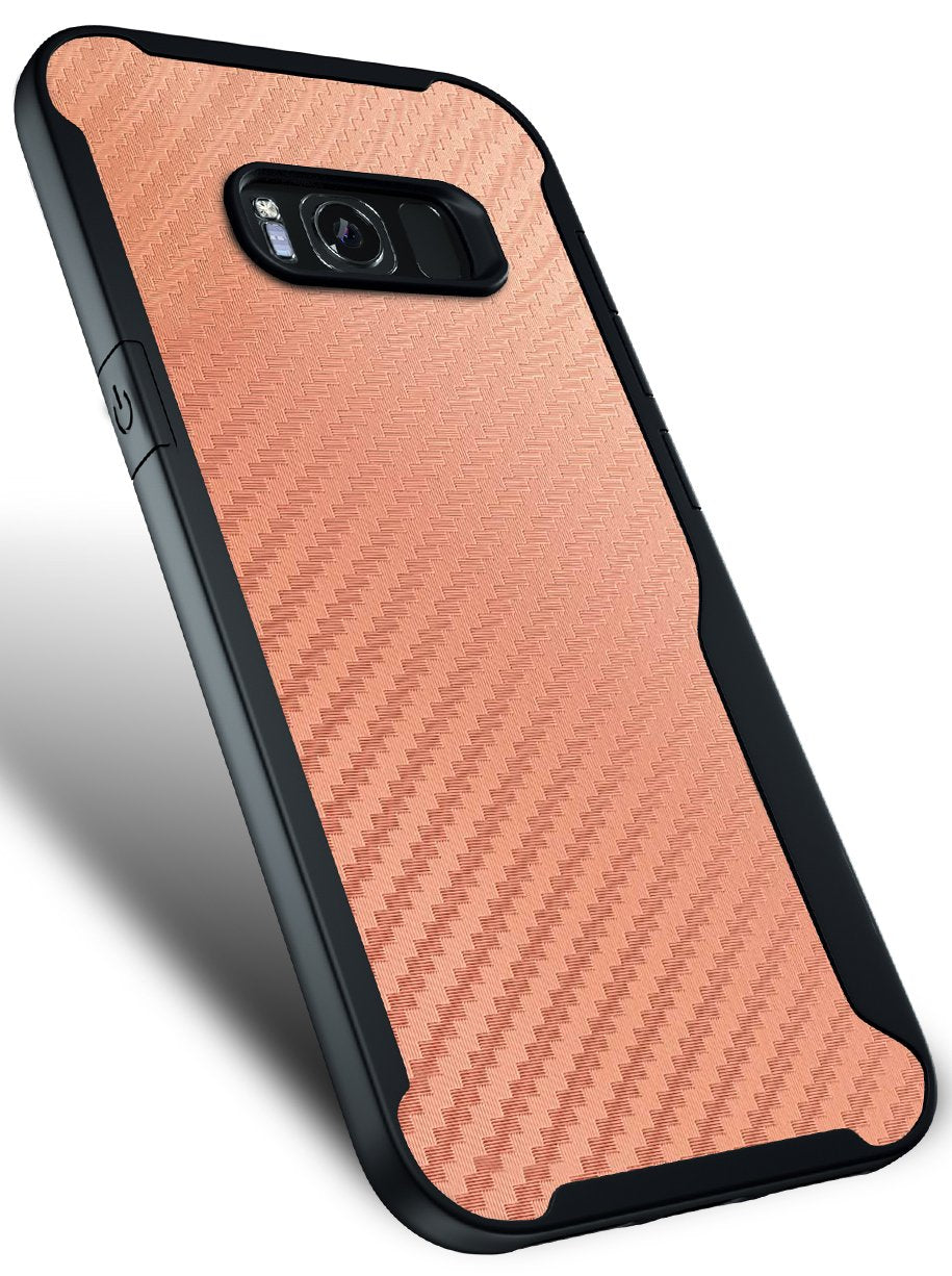 Samsung Galaxy S8+ Kitoo Carbon Fiber Pattern Case Rose Gold