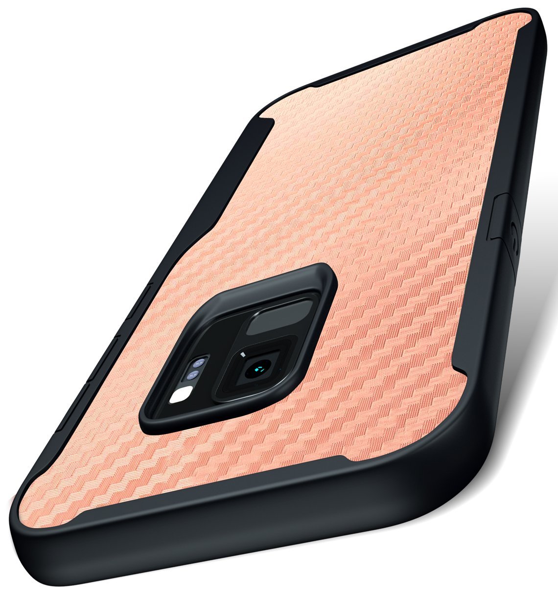 Samsung Galaxy S9 Kitoo Carbon Fiber Pattern Case Rose Gold