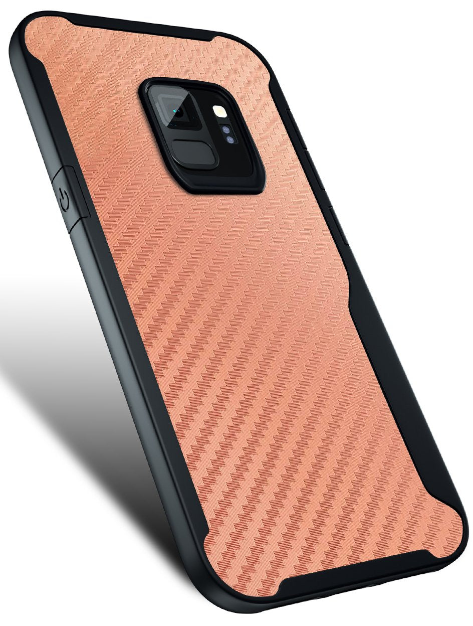 Samsung Galaxy S9 Kitoo Carbon Fiber Pattern Case Rose Gold