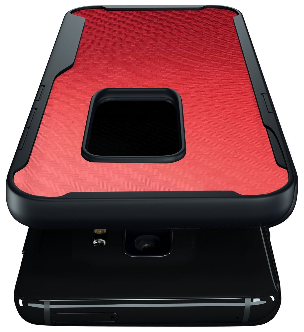 Samsung Galaxy S9+ Kitoo Carbon Fiber Pattern Case Red