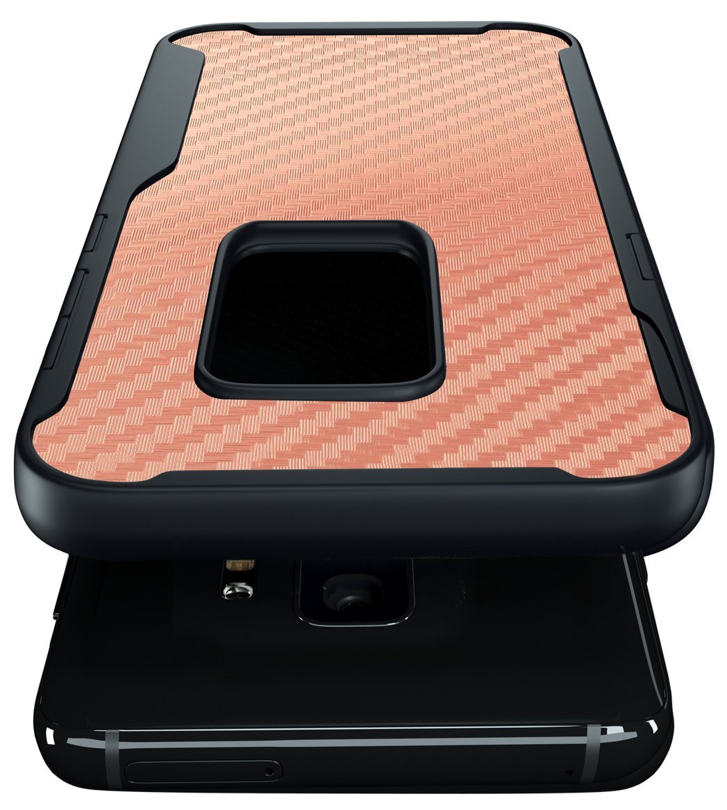 Samsung Galaxy S9+ Kitoo Carbon Fiber Pattern Case Rose Gold