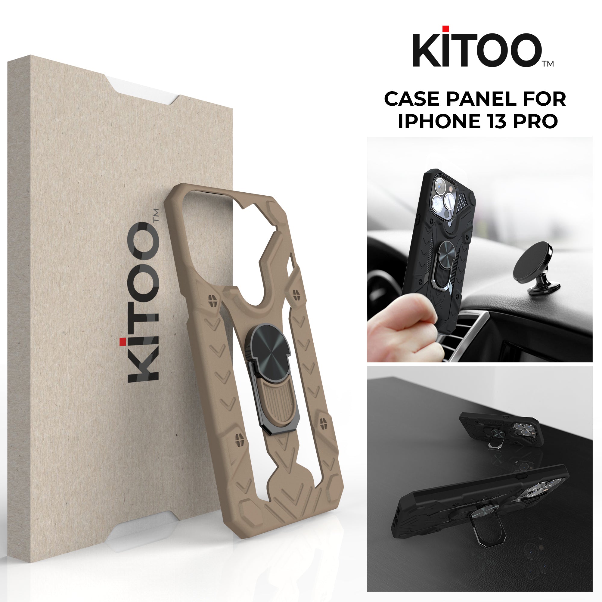 Kitoo Ring Panel Designed for iPhone 13 Pro case (Spare Part only) - Beige