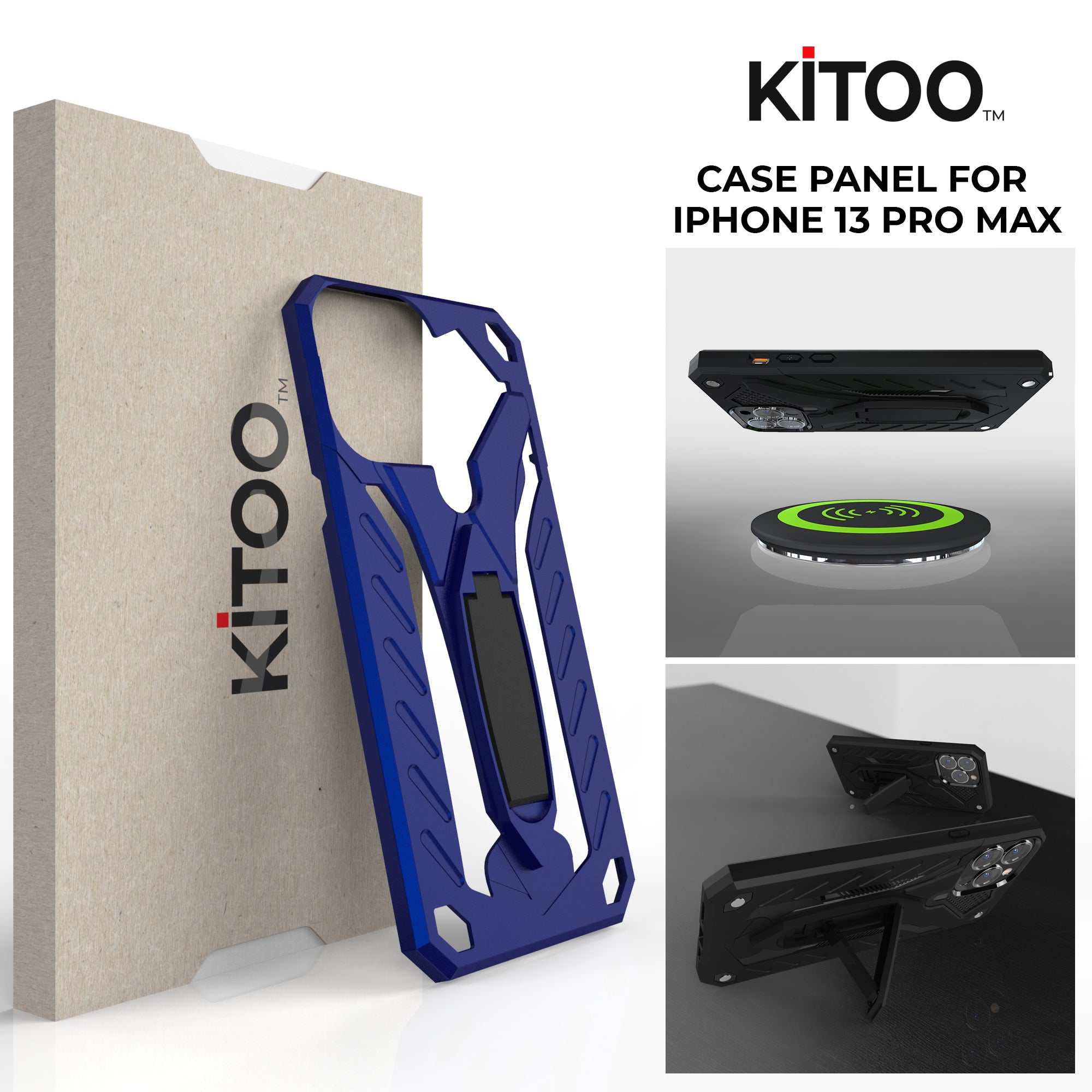 Kitoo Kiсkstand Panel Designed for iPhone 13 Pro Max case (Spare Part only) - Blue