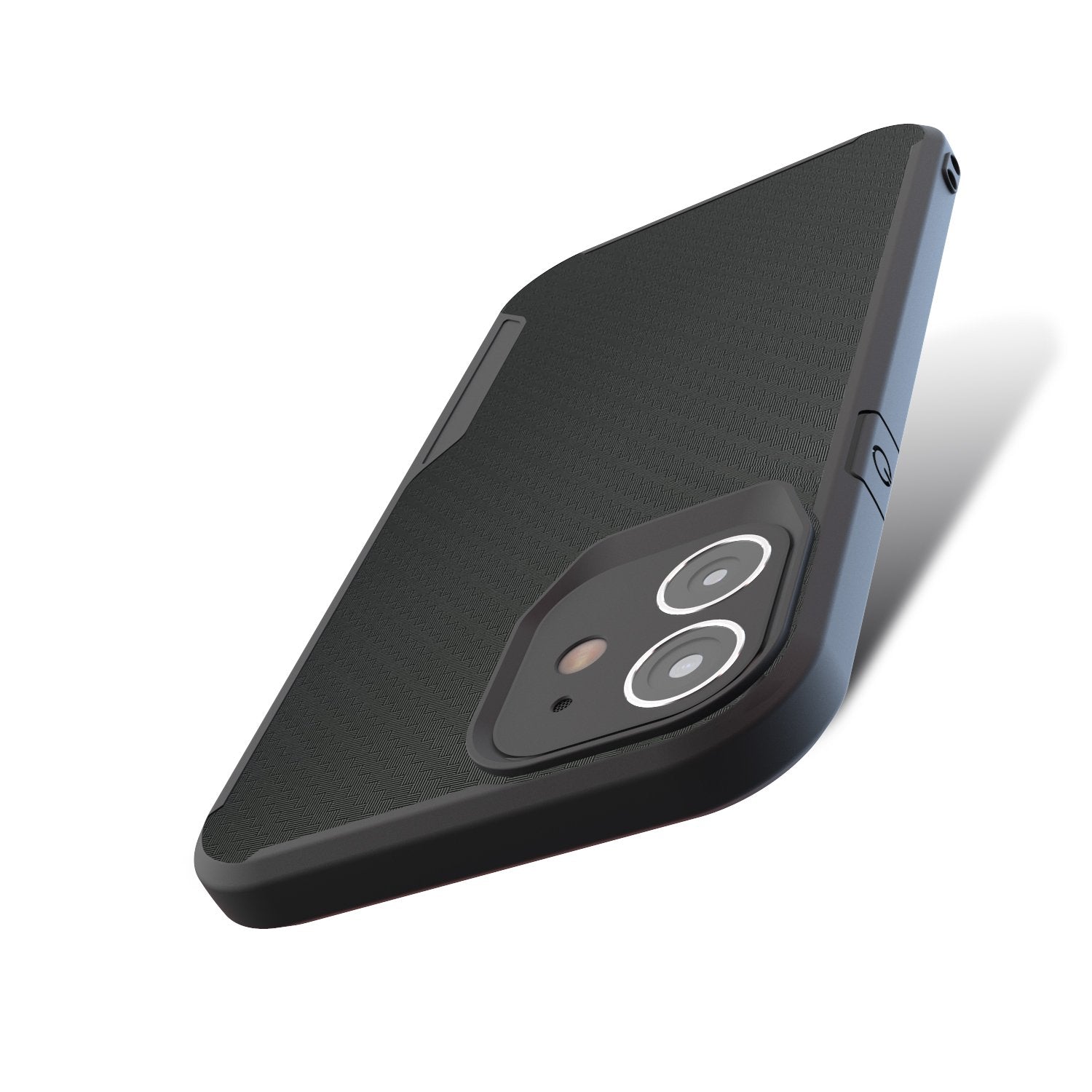 iPhone 12 mini Kitoo Carbon Fiber Pattern Case Black